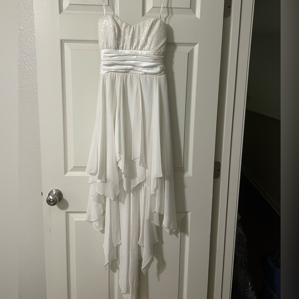White high low dress